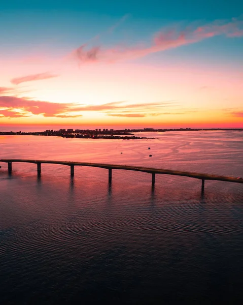Beautiful Colorful Sunset Sky Reflection Sea — Fotografia de Stock