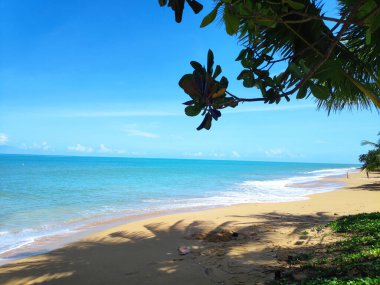 Güneşli bir yaz gününde güzel bir deniz manzarası