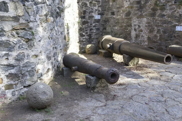 An old cannon inside the medieval Rumelian Castle in Istanbul, Turkey