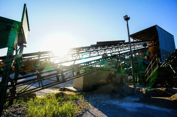 Industrial Gravel Quarry Sand Stone Refinery — Stock Photo, Image