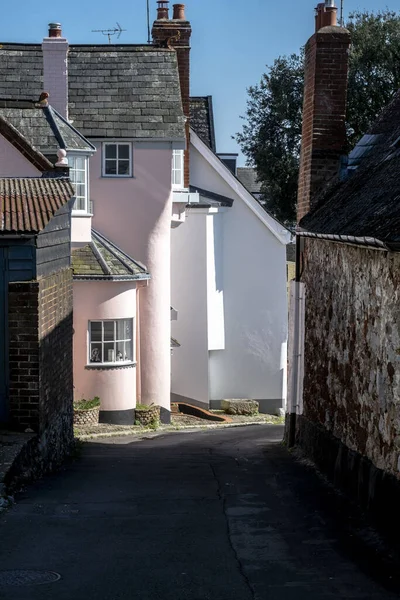 Sunlit Pastel Pink Cottage Bottom Monmouth Hill Topsham — Photo