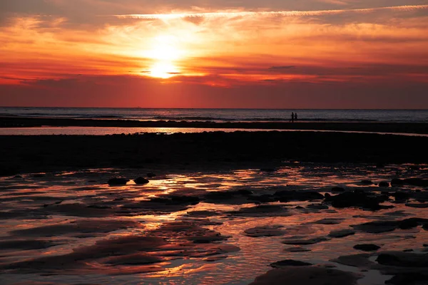 Beautiful Shot Sunset Sky Caota Dune Beach Taiwan — Foto de Stock