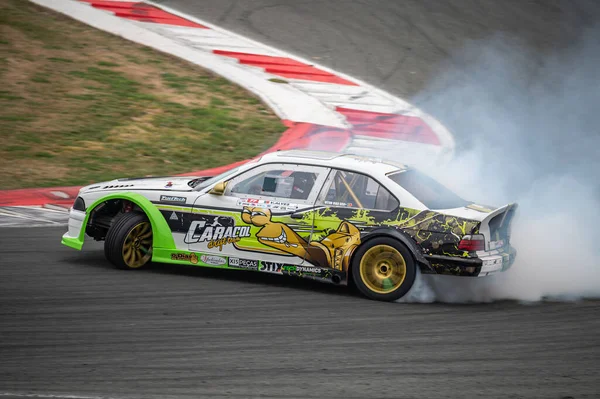 Fast Bmw E36 Drift Navarra Circuit — Stock Photo, Image