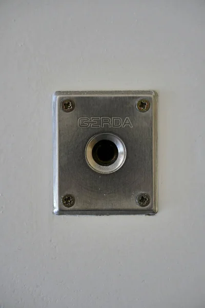 Vertical Shot Gerda Brand Security Lock Entrance Door — Stock Photo, Image
