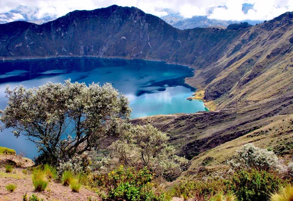 Landscape Quilotoa Water Filled Caldera West Ecuador — Stock Photo, Image