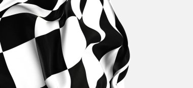 Beyaz arkaplanda bir bitiş bayrağının çizimi