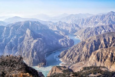 Pekin, Çin 'deki İnci Gölü manzaralı.