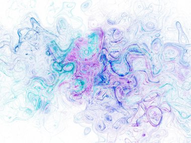 Soyut arkaplan illüstrasyonuna bir göz atın, modern hipster fraktal alev grafiği. Renkli sürreal poster, afiş