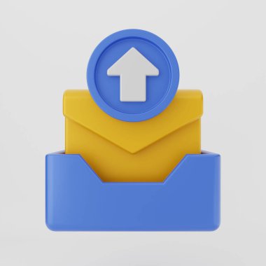 Gri arkaplandaki bir e- posta simgesinin çizimi