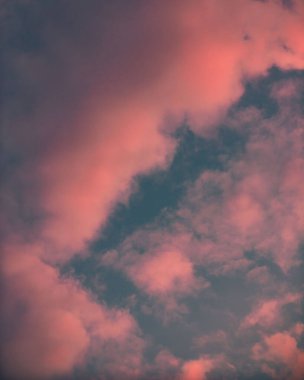 A wallpaper of pink clouds