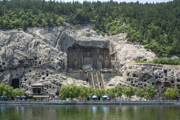 A beautiful view of Longmen Grottoes in Luoyang, China