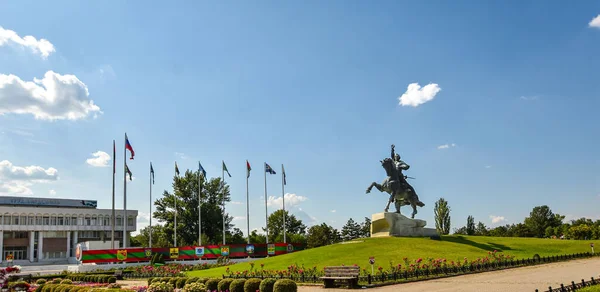 Main Square Tiraspol Moldova Statue General Suvorov — Stock Photo, Image