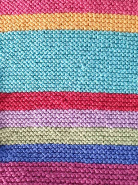 Vibrnt Colours Two Needles Knitting — Stock Photo, Image