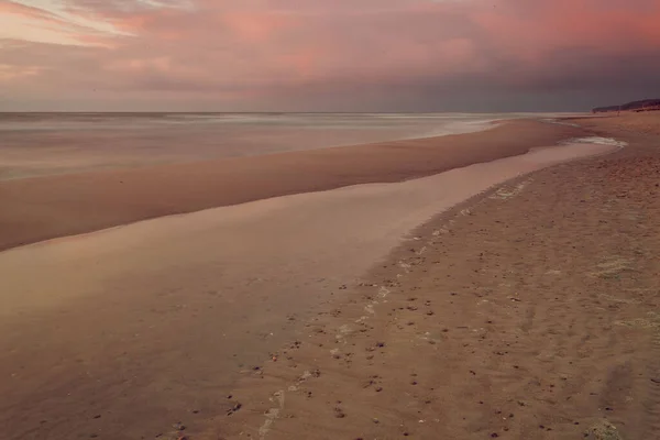 Mesmerizing Shot Sunset Coast Baltic Sea — Stock Photo, Image