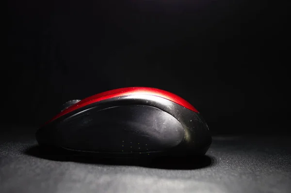 Black Red Wireless Mouse Dark — Foto Stock