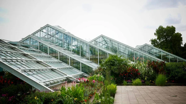 Exterior Shot Princess Wales Conservatory Royal Botanic Gardens Blue Sky — Stock Photo, Image