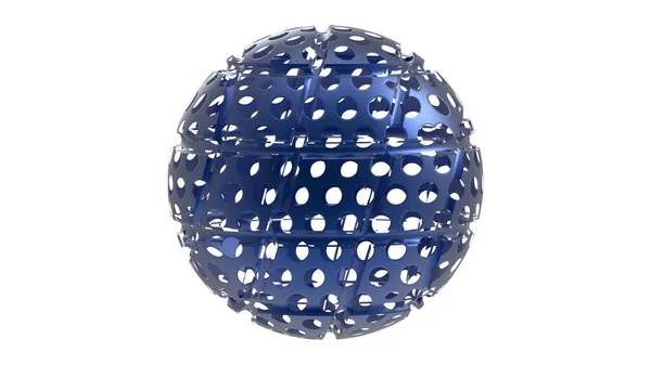 Koule Vykresluje Ilustraci Modře — Stock fotografie