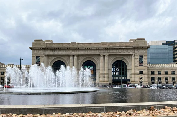 View Fountains Front Union Station Kansas City Missouri — Zdjęcie stockowe