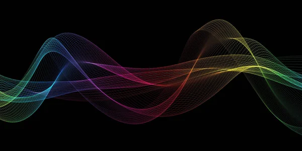 Beautiful Abstract multicolored light waves background