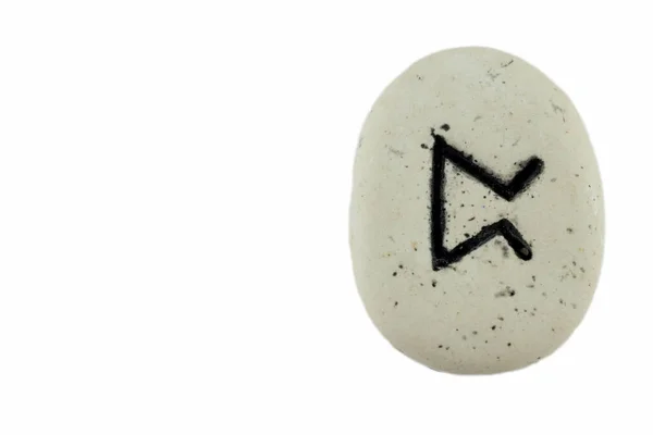 Close Viking Stone Runes Isolated White Background Copy Space Perth — Fotografia de Stock