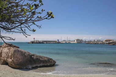 A beautiful view of a harbor with a lighthouse in Martigues, France