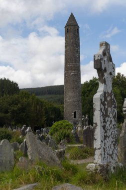 The Glendalough cemetery in Ireland
