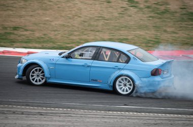 N Bmw 3 Series E90 drifting on the circuit