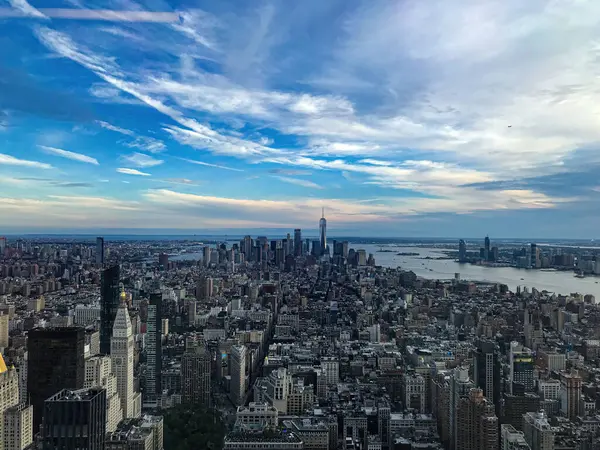 Scenic Aerial View Manhattan Cityscape New York City Usa — Photo