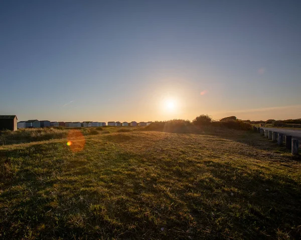 Mesmerizing Green Landscape View Fields Trees Sunny Day —  Fotos de Stock