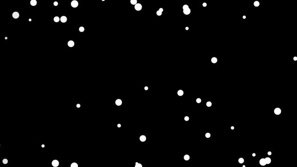 Flying White Color Particle Dots Light Space Background White Dots — Video Stock