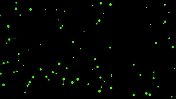 Animated Polygonal Lines Dotes Geometric Molecular Background — Αρχείο Βίντεο