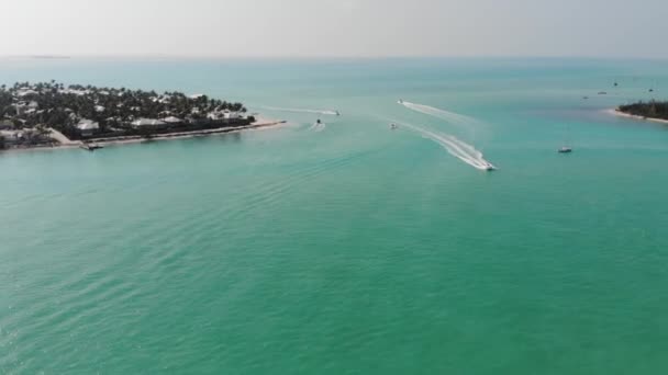 Aerial Shot Seascape Key West Florida — Vídeos de Stock