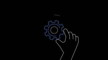 The gears of a mechanism being tied to each other