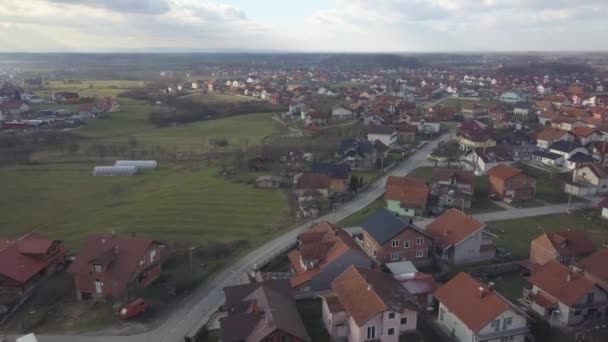 Beautiful Aerial View Traditional Similar Houses Bosnia Herzegovina — Stockvideo