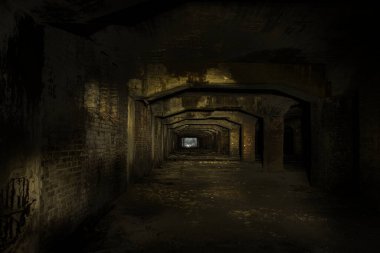 The air-raid shelter in the underground