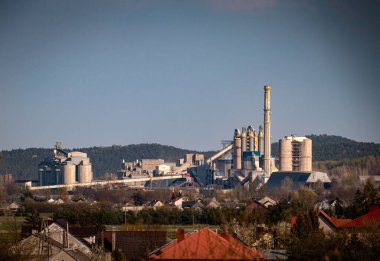 A scenic view of a Lafarge cement plant in Malogoszcz, Poland