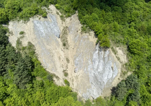 Krajobraz Kanionu Soli Kurortu Praid Rumunia Lato Dron Powyżej — Zdjęcie stockowe