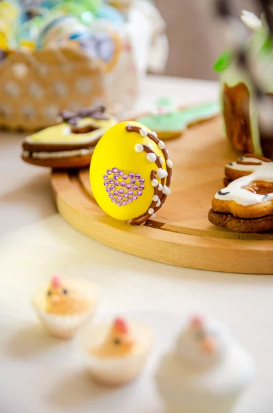 Vertical Shot Decorated Easter Cookies — Foto de Stock