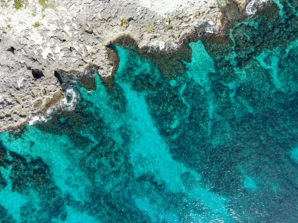 Aerial View Heavenly Blue Lagoon Island Comino Malta — Stock fotografie