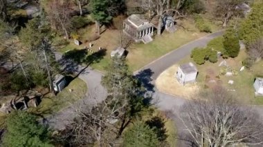 An aerial view of Sleepy Hollow Cemetery in New York