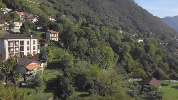 Aerial View Vacallo Mendrisio Ticino Switzerland — Stockvideo