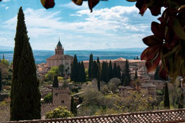 A beautiful view of the Alhambra palace in Granada