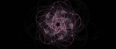 Radyal simetriyi gösteren sayısal oluşturma fraktal arkaplanı ve arkaplan için yumuşak akan pastel renk enerji çizgileri