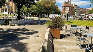 Empty street in Bruxelles ci