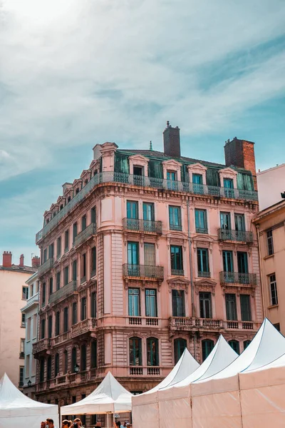 Vertikal Bild Byggnader Lyon Frankrike — Stockfoto
