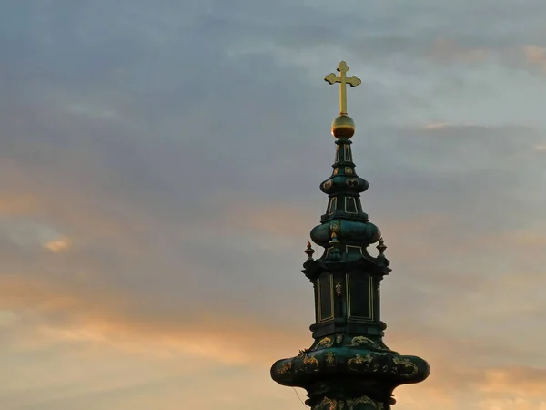 Tower Orthodox Church Saint George Biggest Orthodox Church Novi Sad — Foto de Stock