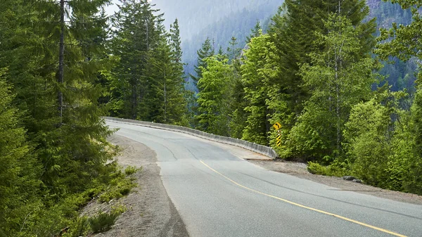 View Bend Narrow Remote West Coast Highway Vancouver Island Canada — Fotografia de Stock