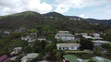 Drone flying over St Augustine, showing different angles and view of St Benedict church