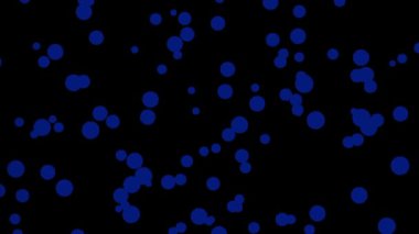 A Moving particles in blue color on dark background. Animation - Graphics