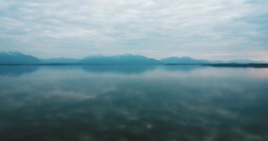 A 4K resolution of Seebruck, Chiemgau against the cloudy sky at afternoon